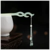 bâtonnets à cheveux traditionnels chinois hanfu pour femmes, accessoires de cheveux, pompon, perle, fourcommuniste, coiffure, pièce de sauna vintage