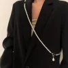 collier long de perles de déclaration coréenne pour les femmes, bijoux de pendentif de personnalité