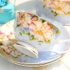 service à café européen 15 pièces, théière à fleurs en céramique, tasse en porcelaine à la mode et porcelaine domestique