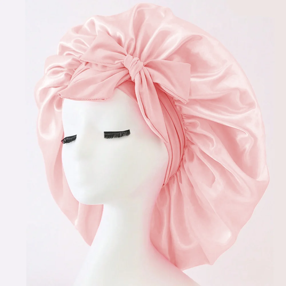 injbonnet réglable en satin pour hommes et femmes, bonnet pour dormir, cheveux, bande lourde injbonnet réglable en satin pour hommes et femmes, bonnet pour dormir, cheveux, bande lourde