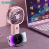 Mini ventilateur portatif USB ventilateur portatif extérieur avec support pour téléphone de bureau 3 réglages de vent longue durée de vie de travail Mini ventilateur multifonction