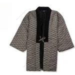 Veste Hanten en Coton Rembourré pour Homme, Kimono Vintage Japonais, Cardigan Traditionnel, Haut Chaud, Vêtements de Maison Asiatiques, Pyjamas d&rsquo;Hiver