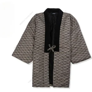 Veste Hanten en Coton Rembourré pour Homme, Kimono Vintage Japonais, Cardigan Traditionnel, Haut Chaud, Vêtements de Maison Asiatiques, Pyjamas d&rsquo;Hiver