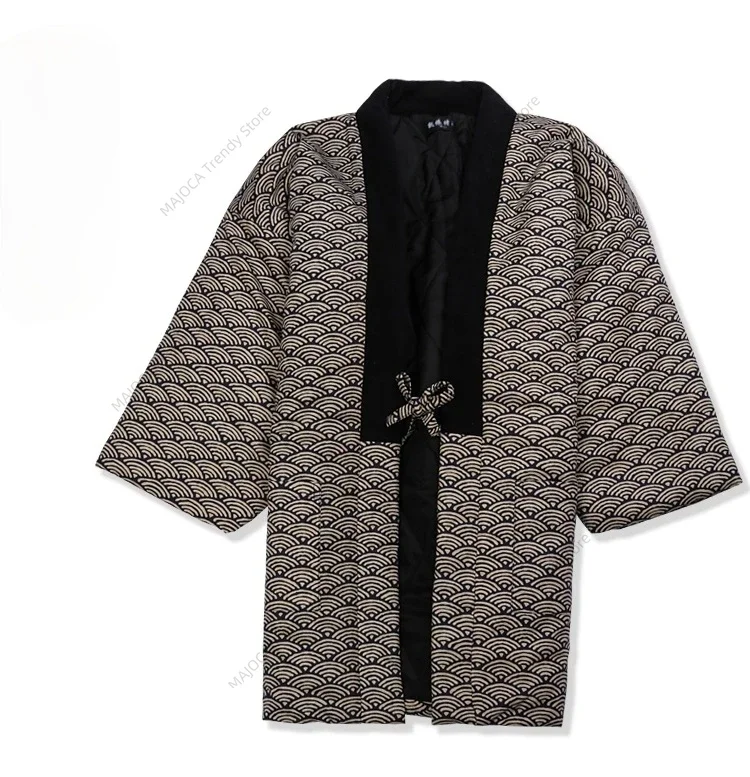 Veste Hanten en Coton Rembourré pour Homme, Kimono Vintage Japonais, Cardigan Traditionnel, Haut Chaud, Vêtements de Maison Asiatiques, Pyjamas d’Hiver Veste Hanten en Coton Rembourré pour Homme, Kimono Vintage Japonais, Cardigan Traditionnel, Haut Chaud, Vêtements de Maison Asiatiques, Pyjamas d’Hiver