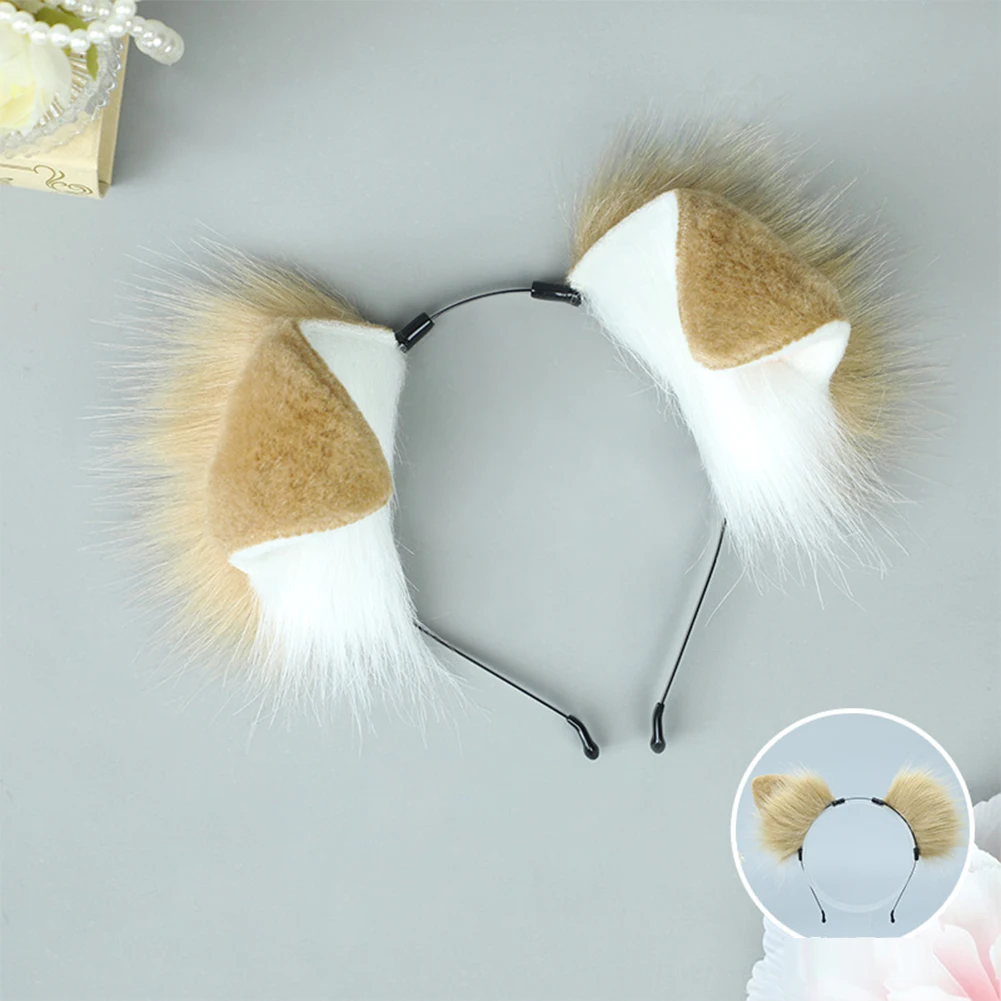 bandeau d'oreille de chien en fourrure, queue de dessin animé comic con, accessoires de cosplay, simulation de peluche, queue d'oreilles d'animaux bandeau d'oreille de chien en fourrure, queue de dessin animé comic con, accessoires de cosplay, simulation de peluche, queue d'oreilles d'animaux
