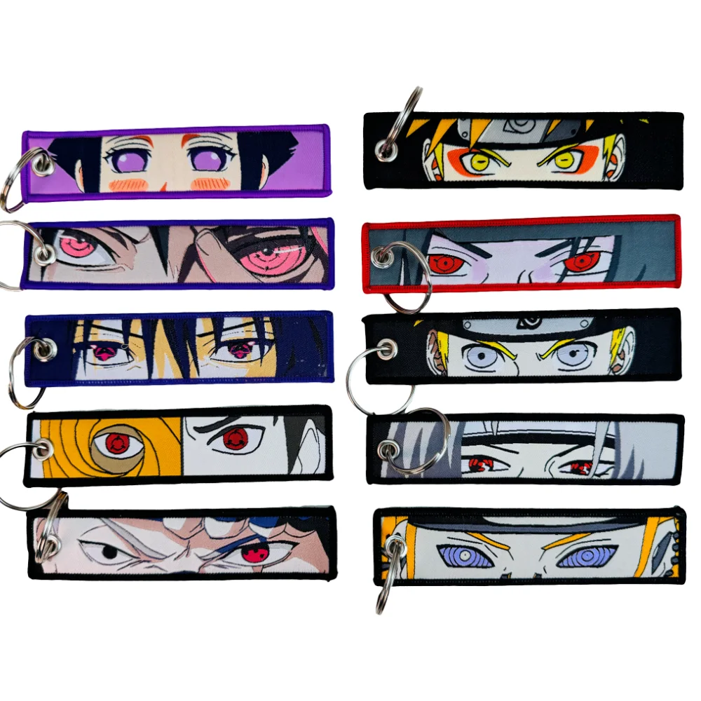 Porte-clés Cool Anime brodé prédire Tag pour femmes, porte-clés de voiture japonaise, accessoires de bijoux à la mode, cadeaux Porte-clés Cool Anime brodé prédire Tag pour femmes, porte-clés de voiture japonaise, accessoires de bijoux à la mode, cadeaux