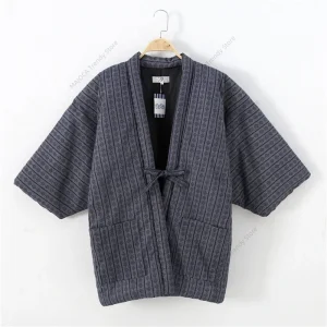 Nouveau Hanten veste pour hommes traditionnel japonais Cardigan manteau samouraï hiver Kimono Yukata asiatique Homewear vêtements Haori femmes