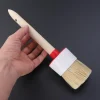 brosse à cheveux de sanglier à tête ronde, manche en bois, outil de nettoyage à poils durables, lavage de voiture, détail de roue, épurateur, éponges, tissus, brosses