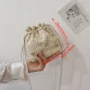 sacs de plage en paille brodés de fleurs pour dames, sacs à main à bandoulière en dentelle pour le voyage, proximité