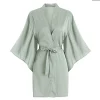 robes de salon de coiffure pour clients, cape de coupe de cheveux, style kimono, noir, coiffure