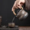 tasse à thé en céramique de style japonais, tasse simple, tasse d'appréciation de thé, grès rétro, petite tasse à thé kung fu
