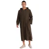 caftan islamique musulman jubba arabe thobe vêtements pour hommes à capuche manches longues poches boutons longue robe ample chemise robes