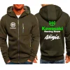 kawasaki racing 2025 printemps automne hommes sweat à capuche de sport femmes sweat à capuche avec fermeture éclair mode couple veste manteau