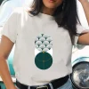 motif géométrique femmes mode imprimé décontracté imprimé à manches courtes t shirt haut femmes vêtements vêtements esthétiques