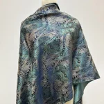Brocart de queue de paon bleu prédécoupé, tissu décoratif à motif complexe à Texture luxueuse pour robes, manteaux, tissus d’ameublement de coussins Brocart de queue de paon bleu prédécoupé, tissu décoratif à motif complexe à Texture luxueuse pour robes, manteaux, tissus d’ameublement de coussins