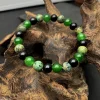 bracelet de perles vertes à la mode de 8 mm – bracelet en corde élastique fait à la main – le meilleur cadeau pour offrir