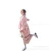 nouvelle mode personnelle rose douce fleur de cerisier fille japonaise voyage photographie améliorée kimono art photo photographie vêtements