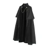 inui sajuna cosplay gothique médiéval fête punk robe cape avec chaîne costume militaire chevalier noir viking pirate pour halloween