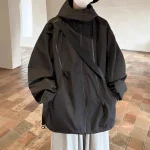 Veste à capuche d’extérieur pour hommes et femmes, neutre, polyvalente, décontractée, ample, sport, printemps automne Veste à capuche d’extérieur pour hommes et femmes, neutre, polyvalente, décontractée, ample, sport, printemps automne