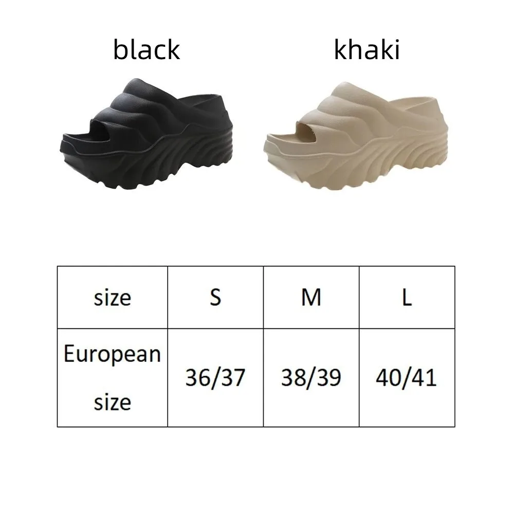 pantoufles à semelles compensées confortables et décontractées de 10cm, chaussures légères à enfiler, sandales d'été souples eva pour femmes pantoufles à semelles compensées confortables et décontractées de 10cm, chaussures légères à enfiler, sandales d'été souples eva pour femmes