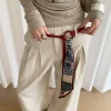 ceinture imprimée noix de cajou de style ethnique, réglable, en pu, rétro, jacquard, style bohème, polyester, soie, cravate, ceinture design, kimono
