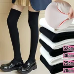 Chaussettes Hautes Noires et Blanches Style JK pour Fille, Cuissardes Japonaises, Mignonnes, Kawaii, Lolita Chaussettes Hautes Noires et Blanches Style JK pour Fille, Cuissardes Japonaises, Mignonnes, Kawaii, Lolita