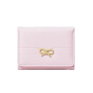 Mini sac à main Portable de Style coréen, couleur unie, léger, porte-cartes Portable, organisateur de cartes multifonctionnel avec nœud