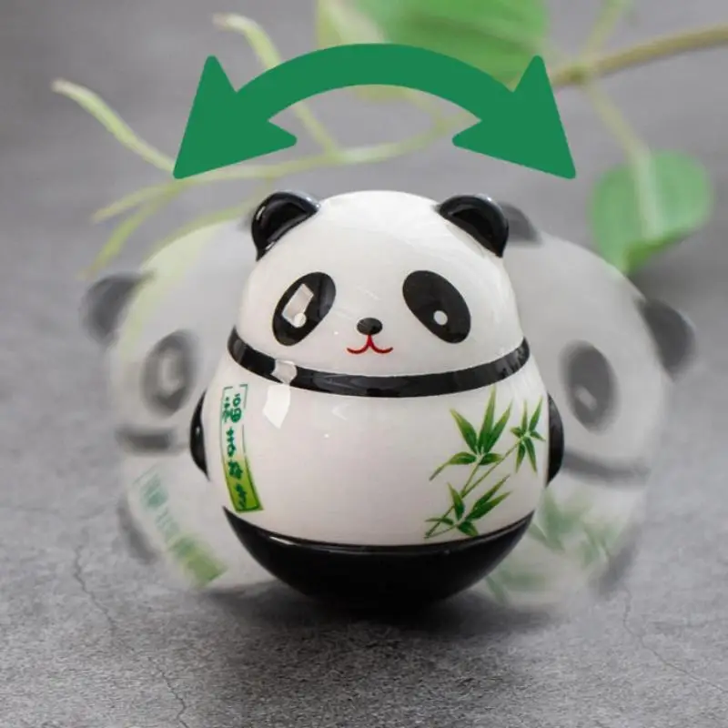 poupée panda en céramique japonaise, artisanat, gobelet, jouet porte bonheur, ornement de fortune, paysage, décor de bureau et de maison poupée panda en céramique japonaise, artisanat, gobelet, jouet porte bonheur, ornement de fortune, paysage, décor de bureau et de maison