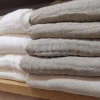 serviette tissée en fil de coton pur lavé japonais à 3 couches recouverte de couverture fine, couvertures fraîches d'été, couverture de climatisation