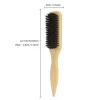 peigne de coiffure en bambou, brosse à cheveux en poils de sanglier pour femmes et hommes, peigne à barbe, brosse de nettoyage pour barbier, outils de salon de coiffure