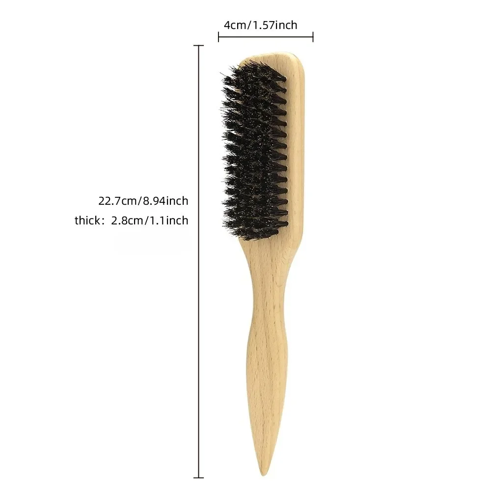peigne de coiffure en bambou, brosse à cheveux en poils de sanglier pour femmes et hommes, peigne à barbe, brosse de nettoyage pour barbier, outils de salon de coiffure peigne de coiffure en bambou, brosse à cheveux en poils de sanglier pour femmes et hommes, peigne à barbe, brosse de nettoyage pour barbier, outils de salon de coiffure