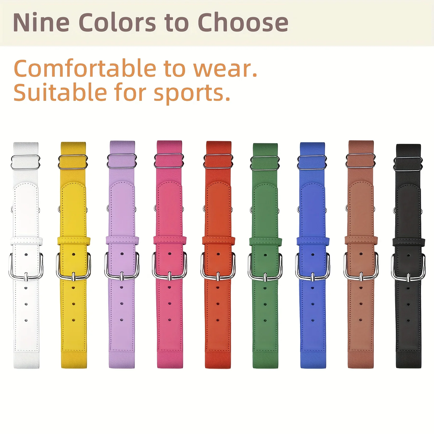 ceinture élastique de baseball et de softball, ceinture de sport de plein air douce et réglable, ceintures de taille tissées ceinture élastique de baseball et de softball, ceinture de sport de plein air douce et réglable, ceintures de taille tissées