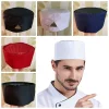 casquette à sushi respirante de style japonais, chapeau de chef en maille résistante à l'usure, confortable, noir, à dessus plat, pour café