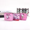 Hello Kitty sac à main porte-monnaie dessin animé imprimé PU mélodie mignon portefeuille sac porte-clés sac de rangement Sanrio Kuromi Kawaii Mini pochette