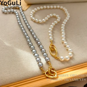 Collier de perles simulées pour femmes, bijoux modernes, tempérament élégant, cadeaux féminins, accessoires de conception simple, tendance, nouveau, 2023 Collier de perles simulées pour femmes, bijoux modernes, tempérament élégant, cadeaux féminins, accessoires de conception simple, tendance, nouveau, 2023