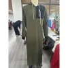 caftan arabe robe musulmane hommes jubba thobe à manches longues vêtements musulmans robe pour hommes longs sweats à capuche arabes caftan longue à capuche