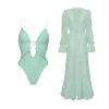 maillot de bain bikini avec couverture ensemble bikini brésilien maillots de bain pour femmes sexy dégradé licou maillot de bain été femme