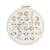 kit de broderie de pratique de l'alphabet, kit de lettres pour adultes débutants avec motifs, kit de broderie pour débutants