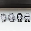 ensemble de badges de broche de dessin animé japonais, 4 pièces, oosaki nana komatsu nana terashima nobuo, bijoux de personnage de dessin animé pour accessoire de vêtements