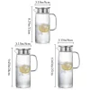 théière d'été transparente en verre borosilicate, 1/1, 2/1, 5 l, résistant à la chaleur, service à thé à fleurs, tasse de bouilloire puer transparente de grande capacité
