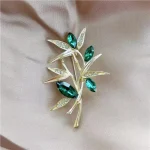 1Pc mode branche broche pour femmes hommes Simple rétro feuilles broches broches bijoux accessoires à la mode cadeaux de vacances d&rsquo;été 2025