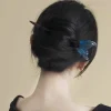 Épingle à cheveux queue de poisson bleue de style chinois, nouveaux cheveux enroulés, accessoires pour cheveux haut de gamme à la mode, accessoires pour cheveux de style ancien pour femmes