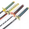 Épée de samouraï katana japonaise 72/104cm, tueur de démons katana tanjirou, couteau de ninja en fer kimetsu no yaiba, jouet cosplay pour enfant