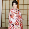 femmes élégantes kimonos traditionnel japon kimono robe avec obi imprimé fleur geisha robe vintage nouveauté cosplay costume