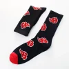 nouveau anime uzumaki naruto ninja cosplay chaussettes akatsuki rouge nuage tube chaussettes haute qualité coton chaussettes pour hommes femmes fans cadeaux