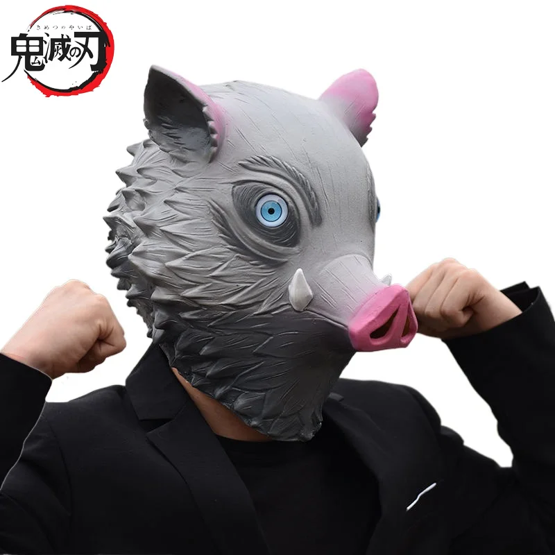 Masque facial de Cosplay Demon Slayer Hashibira Inosuke, accessoires de jeu de rôle Anime d’halloween, cadeaux, jouets, fournitures de fête, accessoires Masque facial de Cosplay Demon Slayer Hashibira Inosuke, accessoires de jeu de rôle Anime d’halloween, cadeaux, jouets, fournitures de fête, accessoires