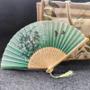 Éventail pliant culturel et créatif de style chinois | Éventail à main floral pour femme – accessoires de cosplay, décoration et cadeau