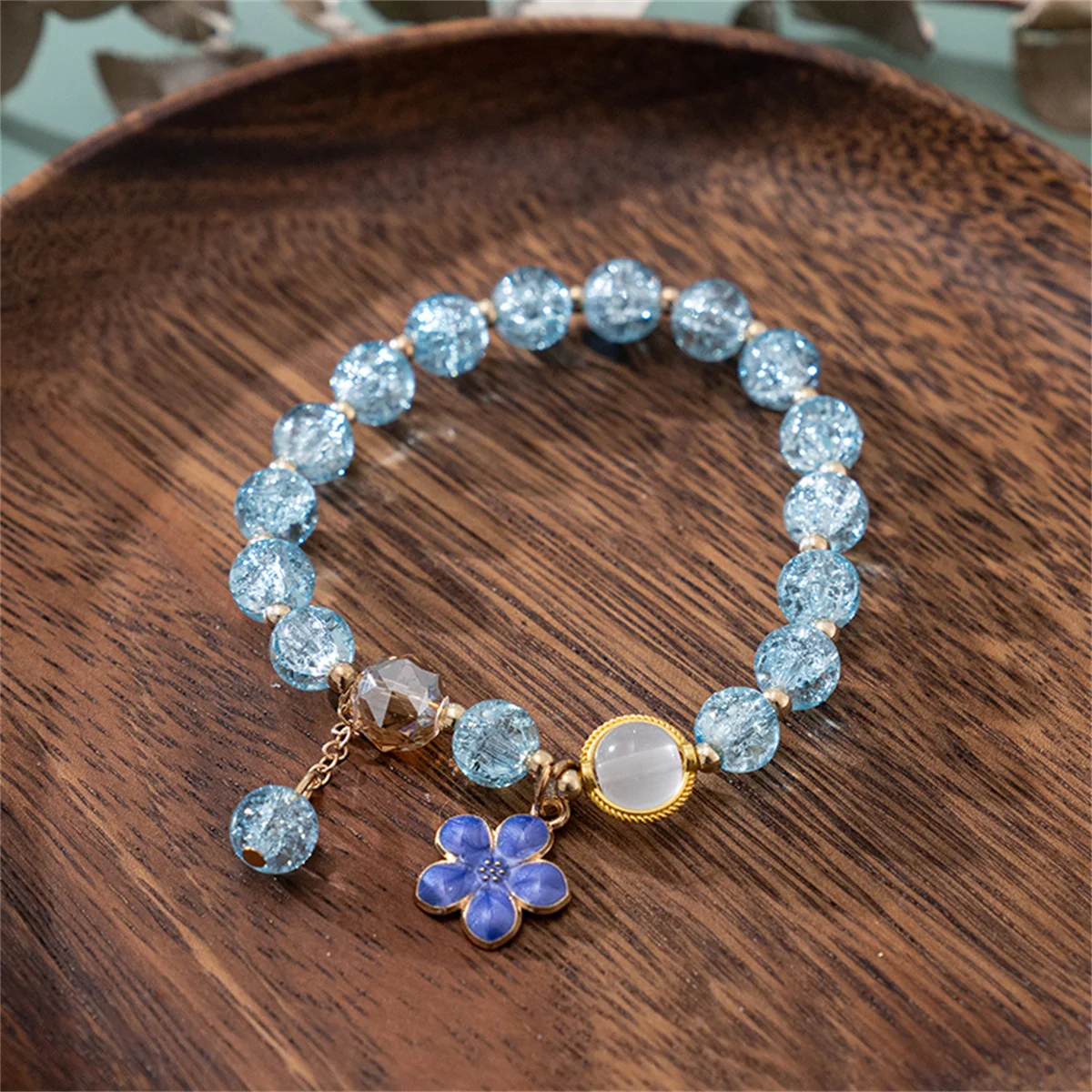 bracelets bohème tendance avec pendentif en perles de cristal colorées pour femmes, bijoux de fête de mariage en fleurs de cerisier bracelets bohème tendance avec pendentif en perles de cristal colorées pour femmes, bijoux de fête de mariage en fleurs de cerisier