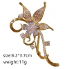 broche rétro exquise en forme de fleur de bauhinia, 1 pièce, élégante, romantique, breloque, bijoux tendance, accessoires, cadeau de fête d'anniversaire, festival