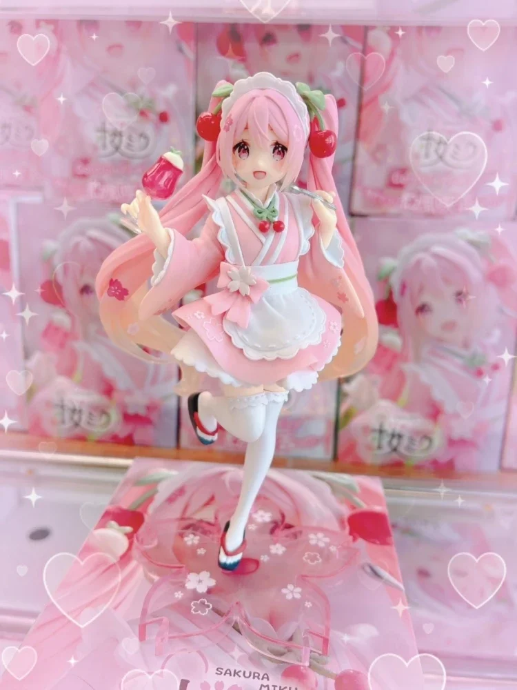 kawaii 18 cm taito hatsune miku coreful sakura wafuu kissa ver. figurine de demoiselle d'honneur, modèle de dessin animé, jouets à collectionner, cadeau de remise de diplôme kawaii 18 cm taito hatsune miku coreful sakura wafuu kissa ver. figurine de demoiselle d'honneur, modèle de dessin animé, jouets à collectionner, cadeau de remise de diplôme
